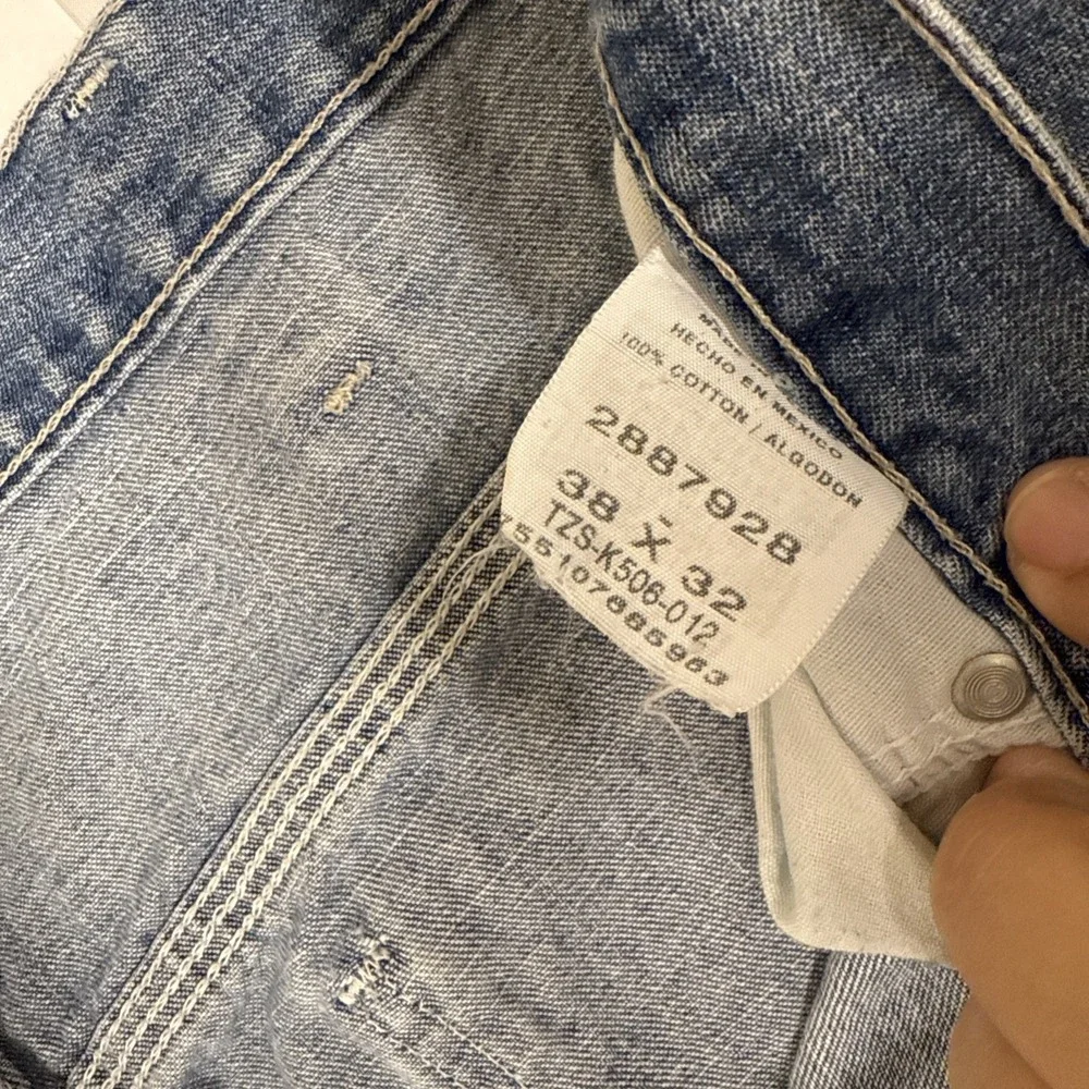 JEANS CARPENTER (2) Lee Mens  38 x 32‎ Blue Vintage 90s 100% Cotton Medium Wash